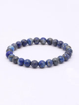 Lapis Lazuli Bead Stretch Bracelet for Calm and Clarity