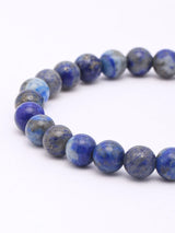 Lapis Lazuli Bead Stretch Bracelet for Calm and Clarity