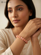 Sunstone Beaded Stretch Bracelet for Confidence and Vitality
