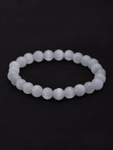 Selenite Stone Bead Stretch Bracelet for Clarity and Peace
