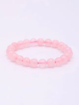Rose Quartz Gemstone Stretch Bracelet for Love and Compassion