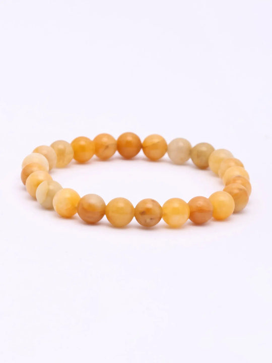 Yellow Aventurine Gemstone Bead Stretch Bracelet