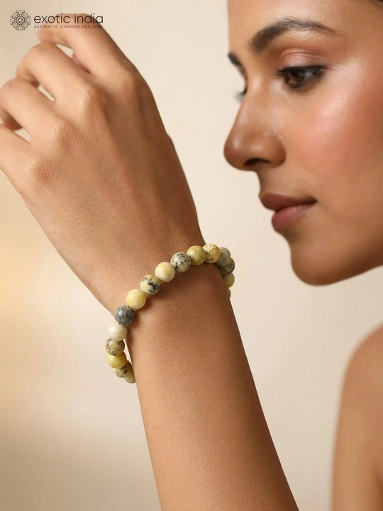 Serpentine Gemstone Bead Bracelet for Emotional Harmony