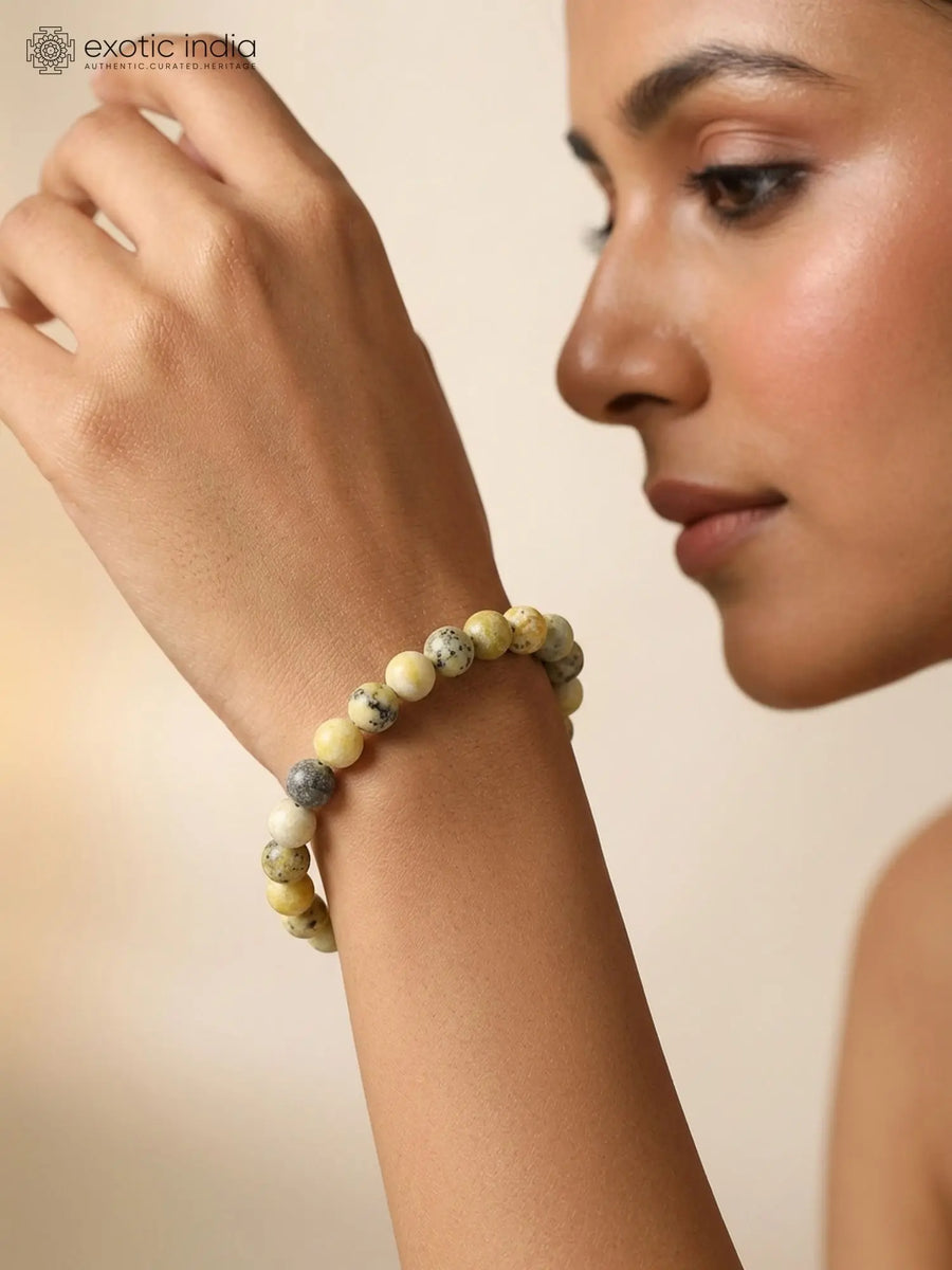 Serpentine Gemstone Bead Bracelet for Emotional Harmony