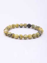 Serpentine Gemstone Bead Bracelet for Emotional Harmony