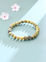 Serpentine Gemstone Bead Bracelet for Emotional Harmony