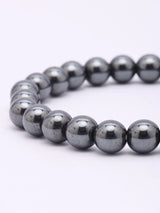 Hematite Gemstone Bead Stretch Bracelet for Emotional Balance