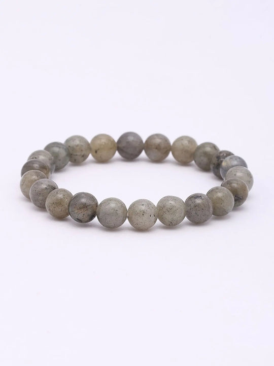 Natural Labradorite Bead Bracelet for Creativity and Focus