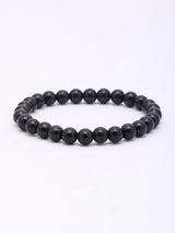 Black Obsidian Gemstone Bead Stretch Bracelet