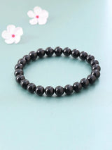 Black Obsidian Gemstone Bead Stretch Bracelet