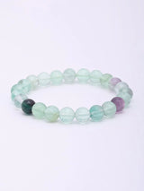 Multi-Colour Fluorite Gemstone Bead Bracelet