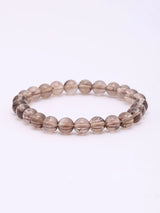 Smoky Quartz Gemstone Bead Stretch Bracelet