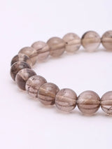 Smoky Quartz Gemstone Bead Stretch Bracelet