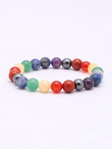Seven Chakra Gemstone Bead Stretch Bracelet