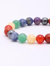 Seven Chakra Gemstone Bead Stretch Bracelet