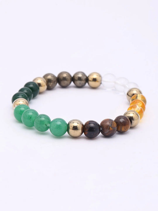 Dhanyog Crystal Bead Stretch Bracelet for Prosperity