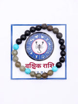 Scorpio Zodiac Gemstone Bead Stretch Bracelet