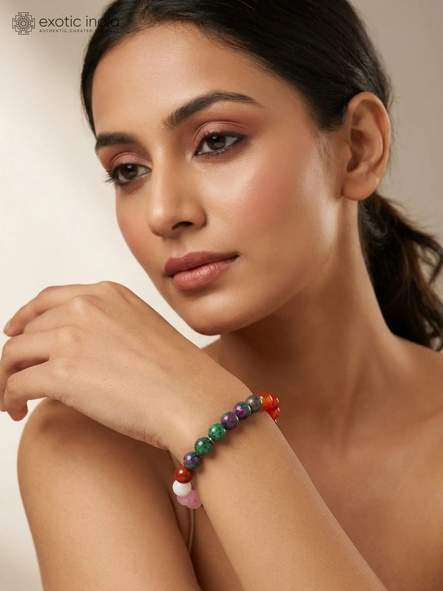 Cancer Zodiac Lucky Gemstone Beads Bracelet