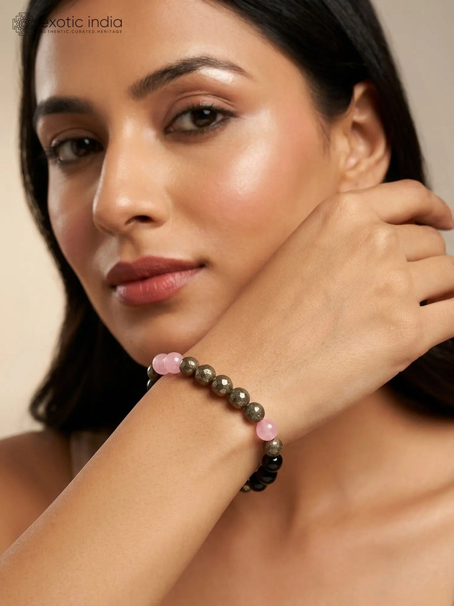 Libra Zodiac Multi Gemstone Bead Stretch Bracelet