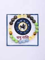 Sagittarius Zodiac Multistone Gemstone Bead Stretch Bracelet