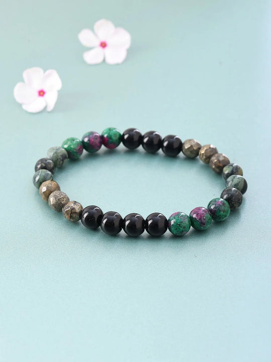 Capricorn Zodiac Multigemstone Stretch Bracelet