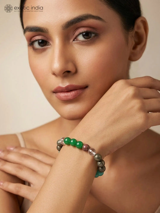 Aries Zodiac Multi-Gemstone Stretch Bracelet for Inner Balance