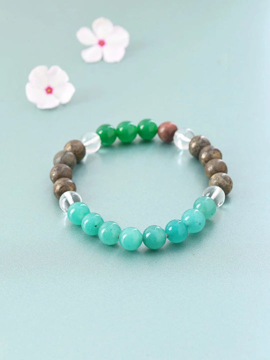 Aries Zodiac Multi-Gemstone Stretch Bracelet for Inner Balance