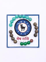 Aries Zodiac Multi-Gemstone Stretch Bracelet for Inner Balance