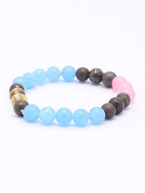 Gemini Zodiac Multi Gemstone Stretch Bracelet for Good Fortune