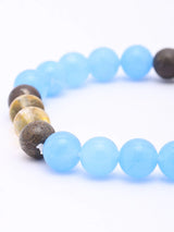 Gemini Zodiac Multi Gemstone Stretch Bracelet for Good Fortune