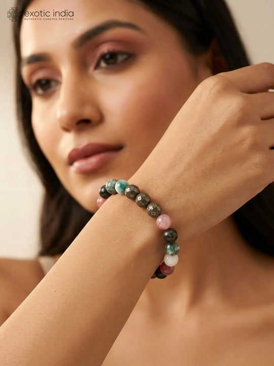 Leo Zodiac Lucky Gemstone Bead Stretch Bracelet