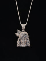 Lord Krishna Antique Finish Sterling Silver Pendant