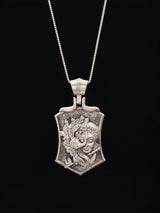 Lord Krishna Antique Finish Sterling Silver Pendant