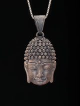 Gautam Buddha Antique Finish Sterling Silver Pendant
