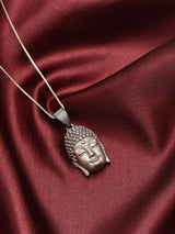 Gautam Buddha Antique Finish Sterling Silver Pendant