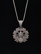 Lord Jagannath Nilachakra Antique Sterling Silver Pendant