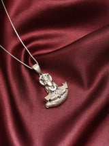 Bhagwan Jhulelal Antique Finish Sterling Silver Pendant