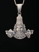 Lord Venkateswara Antique Finish Sterling Silver Pendant