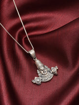 Lord Venkateswara Antique Finish Sterling Silver Pendant
