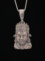 Goddess Tulja Bhawani Antique Sterling Silver Pendant