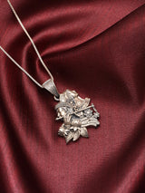 Radha Krishna Antique Finish Sterling Silver Pendant