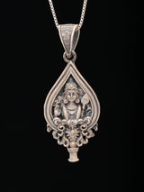 Lord Murugan Antique Finish Sterling Silver Pendant