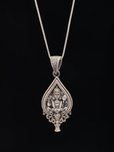Lord Murugan Antique Finish Sterling Silver Pendant