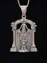 Lord Tirupati Balaji Antique Finish Sterling Silver Pendant
