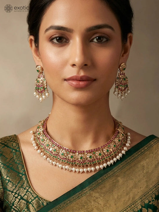 Copper Necklace and Earrings Set