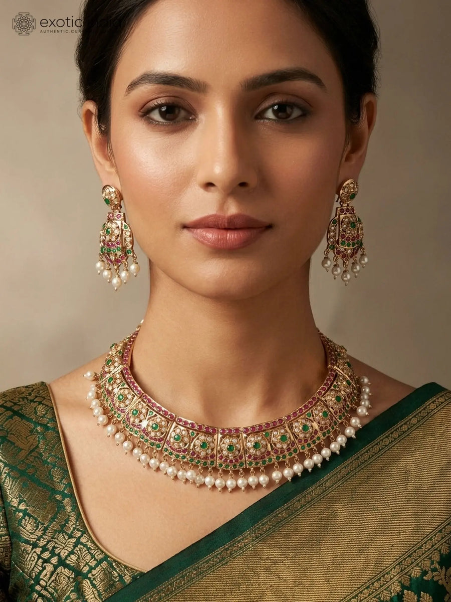 Copper Necklace and Earrings Set