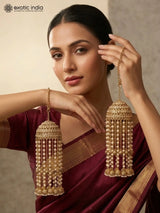 Brass Stone Studded Bridal Kaleera with Adjustable Chain (Pair)