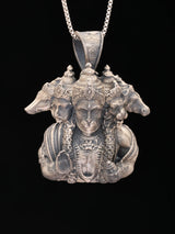 Panchmukhi Hanuman Antique Finish Sterling Silver Pendant