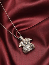 Panchmukhi Hanuman Antique Finish Sterling Silver Pendant
