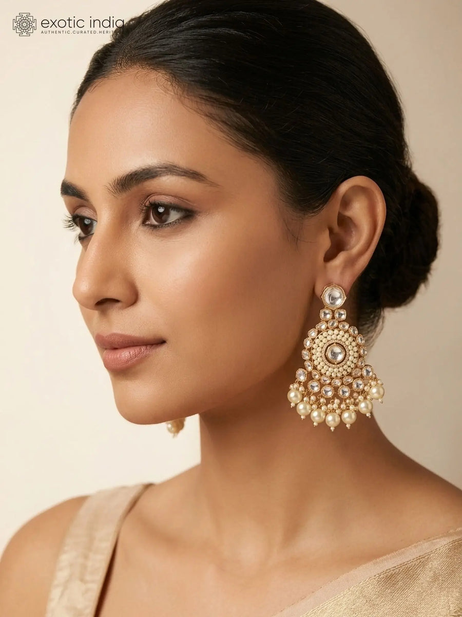 Bridal Multi Strand Groom Mala and Earrings Set in Brass